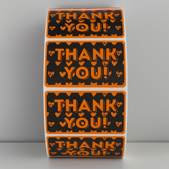 Thank You Stickers with Hearts – Cute Packaging Labels for Small Business Orders - Picture 8 of 11